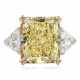 FANCY YELLOW DIAMOND RING OF 23.58 CARATS WITH GIA REPORT - photo 1