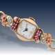 Armbanduhr: ausgefallene Bulova Damenuhr in Rotgold, 50er Jahre - Foto 1