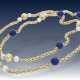 Kette: lange, äußerst dekorative und außergewöhnliche Perlen/Lapislazuli-Goldkette, Königsmuster in 18KGold - photo 1