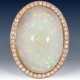 Ring: exquisiter, äußerst hochwertiger Goldschmiedering mit außergewöhnlich großem Opal und Brillantbesatz, Neupreis lt. Einlieferer 9800€ - фото 1