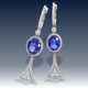Ohrringe: neuwertige und ungetragene exklusive Tansanit/Brillantohrringe in Spitzenqualität, aus Juweliersauflösung - Foto 1