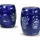 A NEAR PAIR OF CHINESE COBALT-BLUE AND WHITE GARDEN SEATS - Foto 1