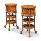 A NEAR PAIR OF FRENCH ORMOLU-MOUNTED KINGWOOD, BOIS SATINE AND SYCAMORE MARQUETRY BEDSIDE TABLES - фото 1
