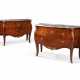 A PAIR OF FRENCH ORMOLU-MOUNTED MAHOGANY AND BOIS SATINE MARQUETRY CHEST-OF-DRAWERS - фото 1