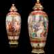 A PAIR OF LARGE VIENNA-STYLE PORCELAIN CLARET-GROUND VASES AND COVERS - photo 1