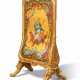 A VICTORIAN GILTWOOD AND OIL-PAINTED FIRESCREEN - photo 1