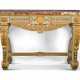 A FRENCH PARCEL-GILT AND GREY-PAINTED CONSOLE TABLE - photo 1