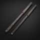 TWO MOTHER-OF-PEARL-INLAID BLACK LACQUER BRUSHES - photo 1