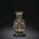 A SMALL SILVER AND GOLD-INLAID ARCHAISTIC BRONZE VASE, FANGHU - photo 1