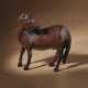 A RARE SMALL CARVED ZITAN FIGURE OF A HORSE - photo 1