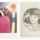 2 unsignierte Werke: Damenkopf im Tondo und Afrikanerin - photo 1