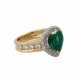 Ring mit kolumbianischen Smaragd ca. 3,74 ct, - Foto 1