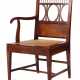 Biedermeier-Spinnstuhl aufgemalte Dat. 1822 mit Monogramm AAP auf der Stuhlrückenlehne - photo 1