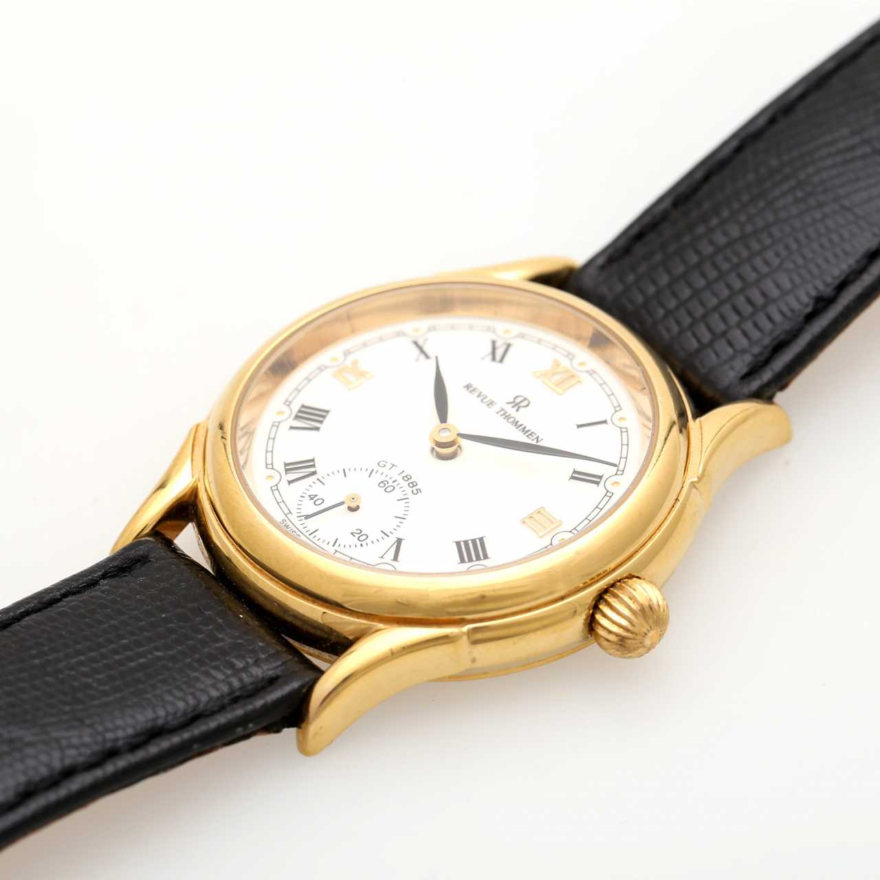 Auction: REVUE THOMMEN GT 1885 men's watch, CA. 1990s. Gold Plated Case ...