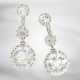 Ohrringe: äußerst hochwertige vintage Diamantohrringe, ca. 4ct, aktuelles Wertgutachten über 22.500€ - Foto 1