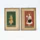 Paar Miniaturmalereien im Moghul-Stil. INDIEN, 19./20. Jahrhundert - Foto 1
