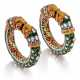 A PAIR OF ENAMELLED AND GEM-SET BANGLES (KADA) - фото 1