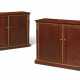 A PAIR OF LATE GEORGE III MAHOGANY AND PARCEL-GILT SIDE CABINETS - photo 1