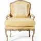 A LOUIS XV GRAY-PAINTED FAUTEUIL - фото 1