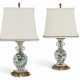A PAIR OF FRENCH ORMOLU-MOUNTED CHINESE FAMILLE VERTE PORCELAIN VASES, MOUNTED AS LAMPS - photo 1