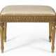 A LATE GEORGE III GILTWOOD AND GILT-COMPOSITION STOOL - Foto 1