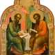 GROSSFORMATIGE IKONE MIT DEN EVANGELISTEN JOHANNES UND MATTHÄUS Russland - Foto 1