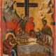 EMMANUEL LOMBARDOS 1587 Kreta - 1631 (Umkreis) IKONE MIT DER BEWEINUNG UND GRABLEGUNG CHRISTI Griechenland - photo 1