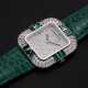 Audemars Piguet. AUDEMARS PIGUET, A LADIES WHITE GOLD WRISTWATCH SET WITH DIAMONDS AND EMERALDS AND A PAVED DIAL - фото 1