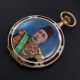 A LATE OTTOMAN GOLD HUNTER CASE POCKET WATCH WITH AN ENAMEL PORTRAIT OF MEHMET V - photo 1