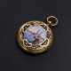 DUMONT GUINAND, A 19TH CENTURY GOLD DOUBLE HUNTER CASE POCKET WATCH WITH ENAMEL PAINTING - фото 1