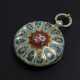 A 19th CENTURY GOLD AND FLORAL ENAMEL POCKET WATCH MADE FOR THE TURKISH MARKET, LE ROY - Foto 1