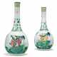 A MATCHED PAIR OF LARGE CHINESE FAMILLE VERTE BOTTLE VASES - фото 1