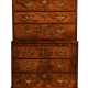 A GEORGE I FIGURED WALNUT CHEST-ON-CHEST - photo 1