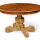 A WALNUT AND GILTWOOD CENTRE TABLE - photo 1