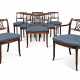 A MATCHED SET OF EIGHT GEORGE III STYLE MAHOGANY DINING-CHAIRS - фото 1
