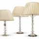 THREE MOULDED AND CUT-GLASS TABLE LAMPS - Foto 1