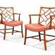 A PAIR OF GEORGE III MAHOGANY `CHINESE` OPEN ARMCHAIRS - photo 1