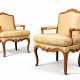 A PAIR OF LOUIS XV ASH AND ELM FAUTEUILS - фото 1