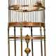 A COPPER AND BRASS BIRDCAGE-ON-STAND - фото 1