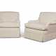 A PAIR OF OFF-WHITE REPP LARGE ARMCHAIRS - Foto 1