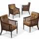 A SET OF FOUR REGENCY MAHOGANY CANED ARMCHAIRS - фото 1