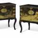 A PAIR OF JAPANESE BLACK AND GILT-LACQUER AND JAPANNED CABINETS-ON-STANDS - фото 1