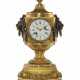 A LATE LOUIS XV ORMOLU AND PATINATED BRONZE MANTEL CLOCK - фото 1