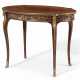 Linke, Francois. A FRENCH ORMOLU-MOUNTED MAHOGANY AND BOIS SATINE PARQUETRY CENTER TABLE - photo 1