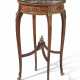 A FRENCH ORMOLU-MOUNTED MAHOGANY, KINGWOOD AND SATINE PARQUETRY GUERIDON - фото 1
