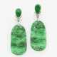 Ein Paar Ohrgehänge mit Imperial-Jade und Brillanten, Deutschland - Foto 1