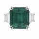 EMERALD AND DIAMOND RING - photo 1