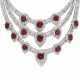 VAN CLEEF & ARPELS RETRO RUBY AND DIAMOND NECKLACE - Foto 1