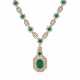 VAN CLEEF & ARPELS EMERALD AND DIAMOND NECKLACE - photo 1