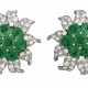 VAN CLEEF & ARPELS EMERALD AND DIAMOND EARRINGS - photo 1